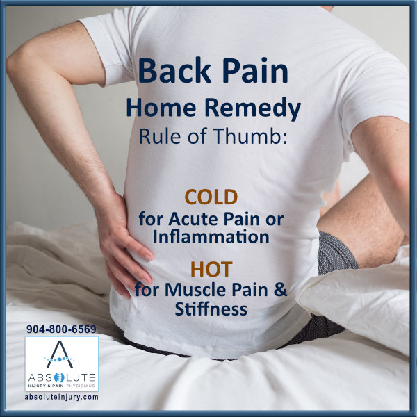 Back Pain Home Remedy: Cold for Acute Pain, Hot for Muscle Pain and Stiffness