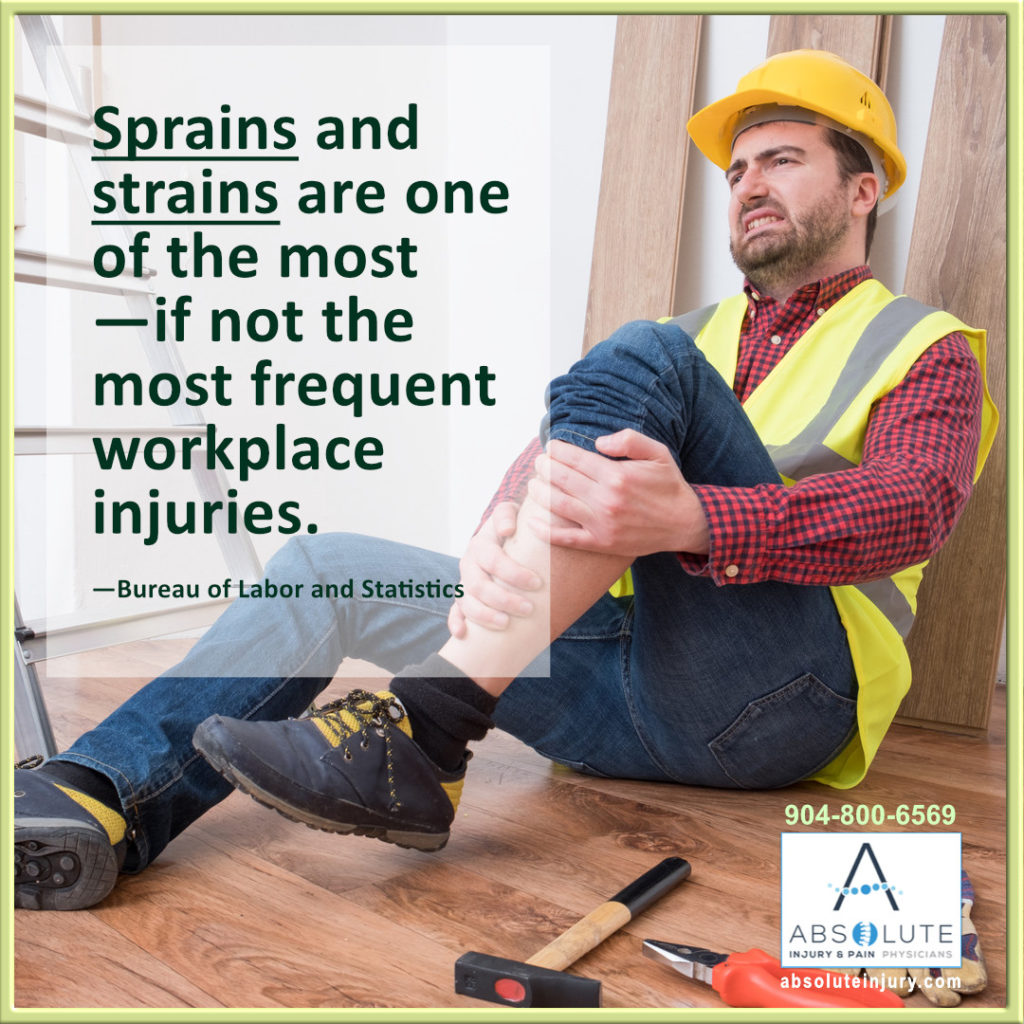 sprains and strains most common workplace injury